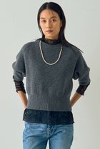 【デザイン ワークス/DESIGN WORKS】のウールカシミヤショートスリーブニット グレー|ID: prp329100004669607 ipo3291000000036108813