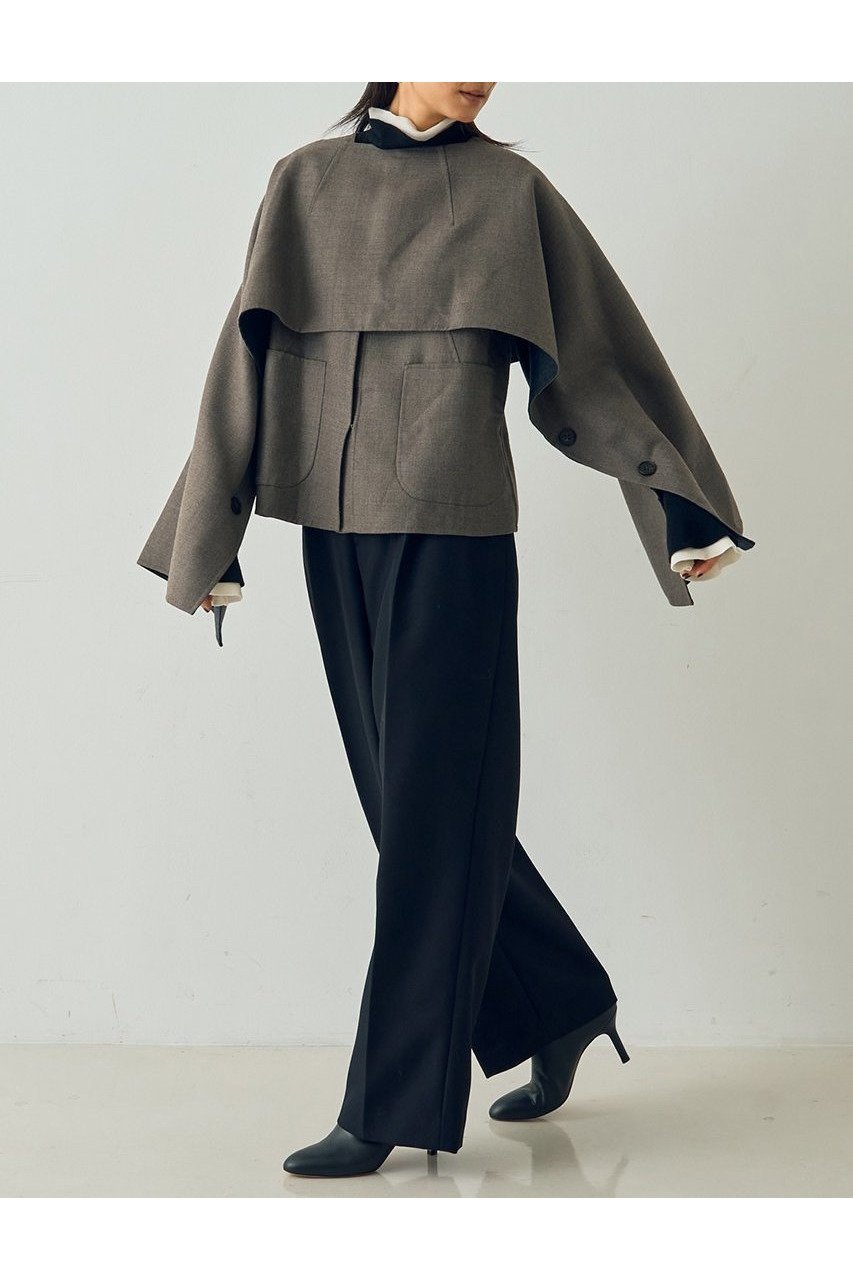 【デザイン ワークス/DESIGN WORKS】のウールバイカラーハイネックニット 人気、トレンドファッション・服の通販 founy(ファニー) 　ファッション　Fashion　レディースファッション　Fashion for Women　トップス・カットソー　Cut & Sew Tops　ニット　Knit Tops & Sweaters　カジュアルプルオーバー・ニットトップス　Pullovers & Knit Tops / Casual Pullovers　おすすめ　Recommended / Our Picks　なめらか　Smooth, Silky Texture　インナー　Innerwear　エレガント 上品　Elegant　カフス　Cuff Design　コンパクト　Compact, Small Size　ジャケット　Jacket, Outerwear　フィット　Fit, Slim Fit　フレア　Flare, Flared　新作・新入荷　New Arrivals / New In　other-3|ID: prp329100004669608 ipo3291000000033762408