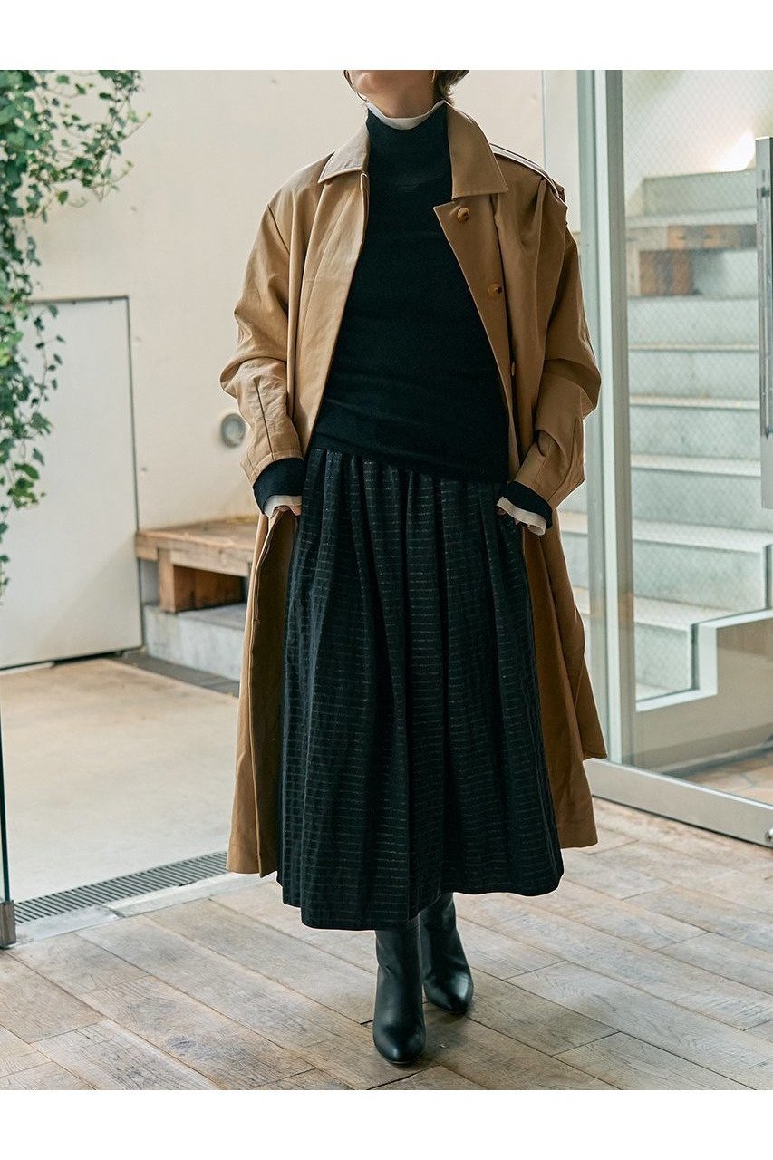 【デザイン ワークス/DESIGN WORKS】のウールバイカラーハイネックニット 人気、トレンドファッション・服の通販 founy(ファニー) 　ファッション　Fashion　レディースファッション　Fashion for Women　トップス・カットソー　Cut & Sew Tops　ニット　Knit Tops & Sweaters　カジュアルプルオーバー・ニットトップス　Pullovers & Knit Tops / Casual Pullovers　おすすめ　Recommended / Our Picks　なめらか　Smooth, Silky Texture　インナー　Innerwear　エレガント 上品　Elegant　カフス　Cuff Design　コンパクト　Compact, Small Size　ジャケット　Jacket, Outerwear　フィット　Fit, Slim Fit　フレア　Flare, Flared　新作・新入荷　New Arrivals / New In　other-4|ID: prp329100004669608 ipo3291000000033762409