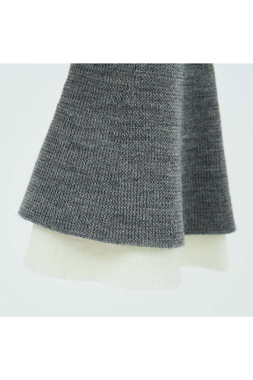 【デザイン ワークス/DESIGN WORKS】のウールバイカラーハイネックニット 人気、トレンドファッション・服の通販 founy(ファニー) 　ファッション　Fashion　レディースファッション　Fashion for Women　トップス・カットソー　Cut & Sew Tops　ニット　Knit Tops & Sweaters　カジュアルプルオーバー・ニットトップス　Pullovers & Knit Tops / Casual Pullovers　おすすめ　Recommended / Our Picks　なめらか　Smooth, Silky Texture　インナー　Innerwear　エレガント 上品　Elegant　カフス　Cuff Design　コンパクト　Compact, Small Size　ジャケット　Jacket, Outerwear　フィット　Fit, Slim Fit　フレア　Flare, Flared　other-5|ID: prp329100004669608 ipo3291000000036959864