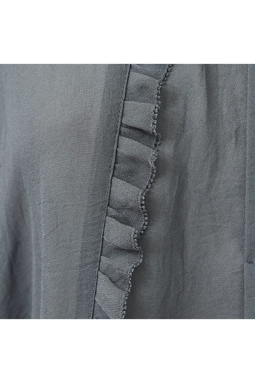 【デザイン ワークス/DESIGN WORKS】のジョーゼットフリルボウタイブラウス 人気、トレンドファッション・服の通販 founy(ファニー) 　ファッション　Fashion　レディースファッション　Fashion for Women　トップス・カットソー　Cut & Sew Tops　シャツ・ブラウス・オフィスカジュアル　Elegant Blouses & Button-Ups　おすすめ　Recommended / Our Picks　とろみ　Fluid, Flowy Fabric　エレガント 上品　Elegant　オケージョン　Occasion Wear　ギャザー　Gathered, Ruffled　ジョーゼット　Georgette, Semi-Sheer Fabric　スリーブ　Sleeve, Long Sleeve / Short Sleeve　フェミニン　Feminine, Girly　フリル　Frill, Ruffle　ボトム　Bottoms, Lower Wear　ロング　Long, Long-Length　ビジネス 仕事 通勤　Business / Work / Commuting　other-4|ID: prp329100004669609 ipo3291000000036169369