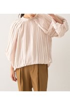 【デザイン ワークス/DESIGN WORKS】のプリーツ加工ボリュームブラウス アイボリー|ID:prp329100004669610