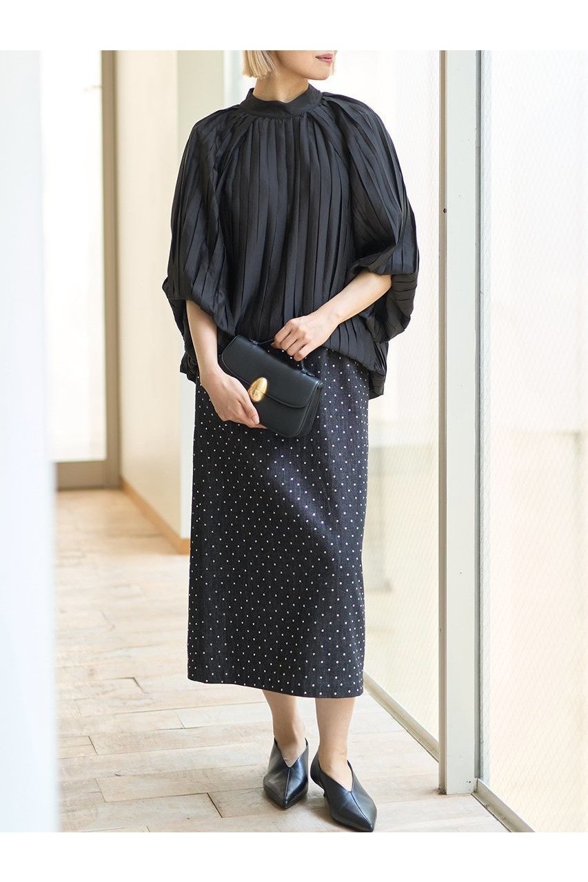【デザイン ワークス/DESIGN WORKS】のプリーツ加工ボリュームブラウス 人気、トレンドファッション・服の通販 founy(ファニー) 　ファッション　Fashion　レディースファッション　Fashion for Women　トップス・カットソー　Cut & Sew Tops　シャツ・ブラウス・オフィスカジュアル　Elegant Blouses & Button-Ups　おすすめ　Recommended / Our Picks　エアリー　Airy Texture　キュプラ　Cupro, Eco Fabric　スラックス　Slacks, Dress Pants　スリーブ　Sleeve, Long Sleeve / Short Sleeve　ダウン　Down, Puffer　デニム　Denim, Jeans Material　プリーツ　Pleats, Pleated　リュクス　Luxury, Elegant, High-End, Chic　ロング　Long, Long-Length　新作・新入荷　New Arrivals / New In　other-4|ID: prp329100004669610 ipo3291000000033762425