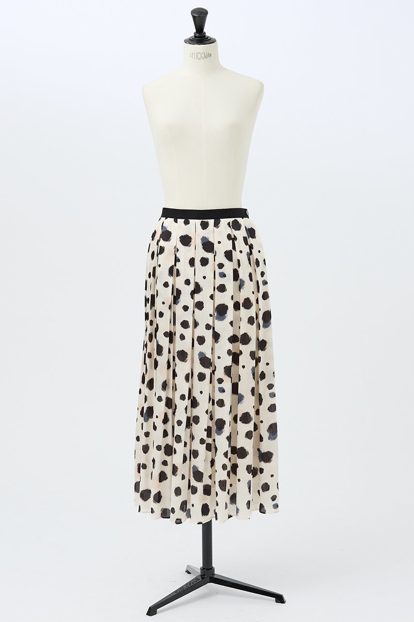 【デザイン ワークス/DESIGN WORKS】の【セットアップ対応】イタリアンファブリックランダムドットプリーツスカート 人気、トレンドファッション・服の通販 founy(ファニー) 　ファッション　Fashion　レディースファッション　Fashion for Women　セットアップ　Matching Sets　スカート・ミニ/ミディ/マキシ　Skirts / Mini, Midi & Maxi Skirts　スカート　Skirts　プリーツスカート / 上品フェミニンスタイル　Pleated Skirts　ロングスカート　Long Skirts / Maxi & Midi Skirts　おすすめ　Recommended / Our Picks　イタリア　Italy　サテン　Satin, Glossy Fabric　ジャケット　Jacket, Outerwear　セットアップ　Set-Up, Coordinated Outfit　ドット　Polka Dot, Dot Pattern　バランス　Balance, Style Balance　ファブリック　Fabric, Textile　プリーツ　Pleats, Pleated　ランダム　Random, Irregular　ロング　Long, Long-Length　 other-1|ID: prp329100004669613 ipo3291000000035493287