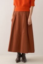 【デザイン ワークス/DESIGN WORKS】のタックツイルフレアスカート ダークオレンジ|ID: prp329100004669614 ipo3291000000033762452