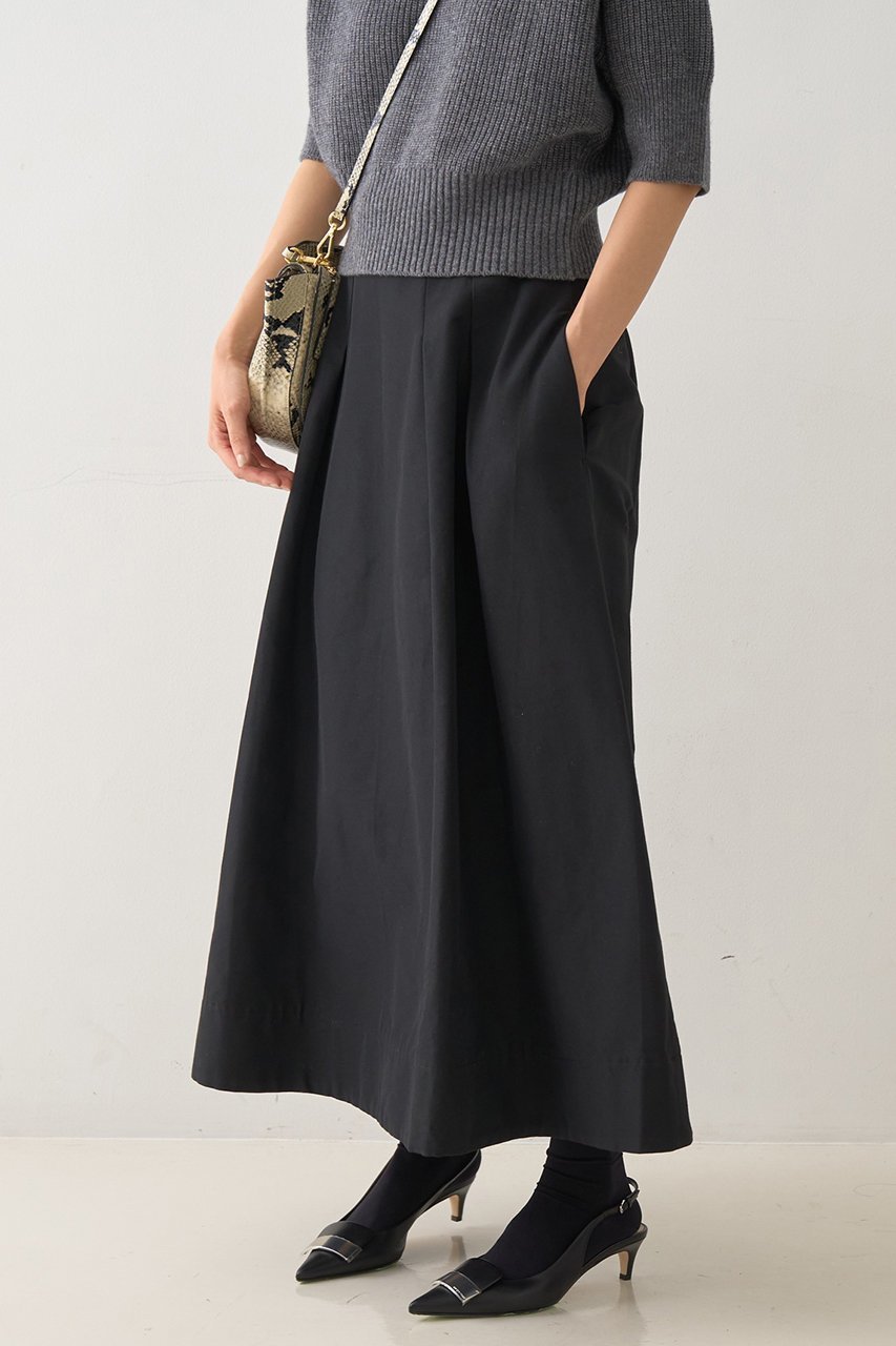 【デザイン ワークス/DESIGN WORKS】のタックツイルフレアスカート 人気、トレンドファッション・服の通販 founy(ファニー) 　ファッション　Fashion　レディースファッション　Fashion for Women　スカート　Skirts　Aライン・フレアスカート　A-Line & Flared Skirts　ロングスカート　Long Skirts / Maxi & Midi Skirts　おすすめ　Recommended / Our Picks　カットソー　Cut and Sewn Top　コンパクト　Compact, Small Size　シューズ　Shoes, Footwear　シンプル　Simple, Minimal　ツイル　Twist, Twisted Detail　フォルム　Silhouette, Form　フラット　Flat, Flat Shoes　ロング　Long, Long-Length　エレガント 上品　Elegant　other-7|ID: prp329100004669614 ipo3291000000033762459