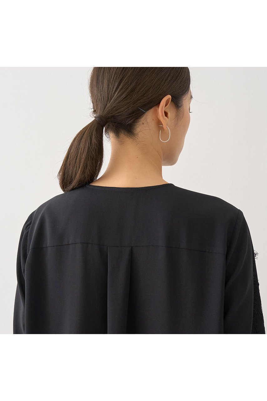 【デザイン ワークス/DESIGN WORKS】のキュプララッセルレースブラウス 人気、トレンドファッション・服の通販 founy(ファニー) 　ファッション　Fashion　レディースファッション　Fashion for Women　トップス・カットソー　Cut & Sew Tops　シャツ・ブラウス・オフィスカジュアル　Elegant Blouses & Button-Ups　おすすめ　Recommended / Our Picks　なめらか　Smooth, Silky Texture　キュプラ　Cupro, Eco Fabric　スリーブ　Sleeve, Long Sleeve / Short Sleeve　タイトスカート　Pencil Skirt, Tight Skirt　デニム　Denim, Jeans Material　ファブリック　Fabric, Textile　フロント　Front, Front Design　ラッセル　Raschel, Raschel Lace　レース　Lace, Lace Fabric　ロング　Long, Long-Length　エレガント 上品　Elegant　新作・新入荷　New Arrivals / New In　other-5|ID: prp329100004669616 ipo3291000000033762476