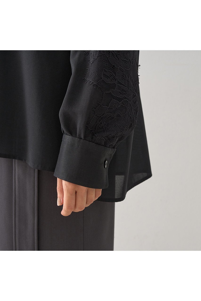【デザイン ワークス/DESIGN WORKS】のキュプララッセルレースブラウス 人気、トレンドファッション・服の通販 founy(ファニー) 　ファッション　Fashion　レディースファッション　Fashion for Women　トップス・カットソー　Cut & Sew Tops　シャツ・ブラウス・オフィスカジュアル　Elegant Blouses & Button-Ups　おすすめ　Recommended / Our Picks　なめらか　Smooth, Silky Texture　キュプラ　Cupro, Eco Fabric　スリーブ　Sleeve, Long Sleeve / Short Sleeve　タイトスカート　Pencil Skirt, Tight Skirt　デニム　Denim, Jeans Material　ファブリック　Fabric, Textile　フロント　Front, Front Design　ラッセル　Raschel, Raschel Lace　レース　Lace, Lace Fabric　ロング　Long, Long-Length　エレガント 上品　Elegant　新作・新入荷　New Arrivals / New In　other-7|ID: prp329100004669616 ipo3291000000033762478