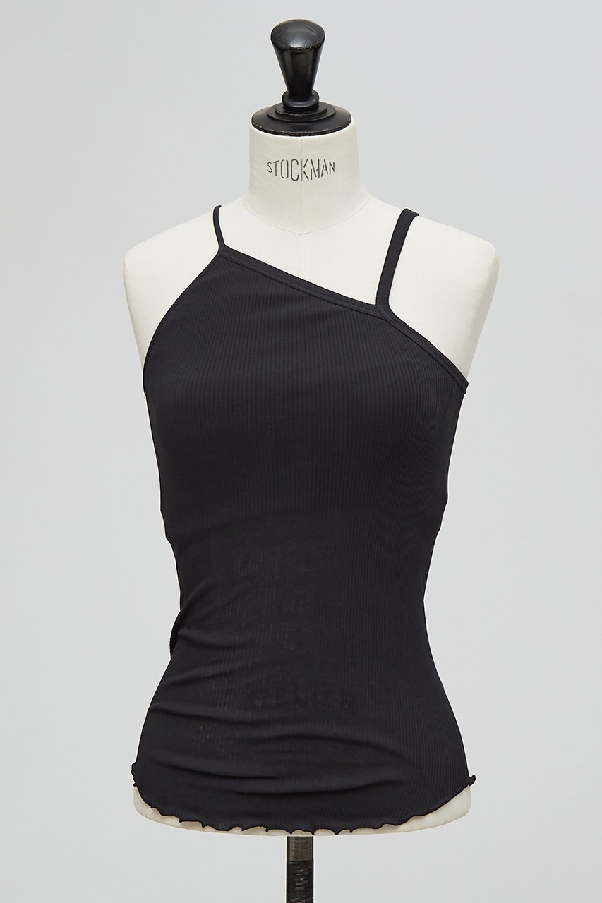 【デザイン ワークス/DESIGN WORKS】の【HAKUJI】Twist cotton bra タンクキャミソール インテリア・キッズ・メンズ・レディースファッション・服の通販 founy(ファニー) 　ファッション　Fashion　レディースファッション　Fashion for Women　トップス・カットソー　Cut & Sew Tops　キャミソール&ノースリーブ　Camisoles & Sleeveless Tops　シャツ・ブラウス・オフィスカジュアル　Elegant Blouses & Button-Ups　ロングTシャツ・Tシャツ　Longline T-Shirts & Tees　カットソー・ベーシックTシャツ　Cut-and-Sewn Tops / Stretch Tees & Basics　おすすめ　Recommended / Our Picks　アシンメトリー　Asymmetrical Style　インナー　Innerwear　キャミソール　Camisole, Spaghetti Strap Top　ショルダー　Shoulder, Shoulder Strap　シンプル　Simple, Minimal　タンク　Tank Top, Sleeveless Top　新作・新入荷　New Arrivals / New In　ブラック|ID: prp329100004669621 ipo3291000000033762515