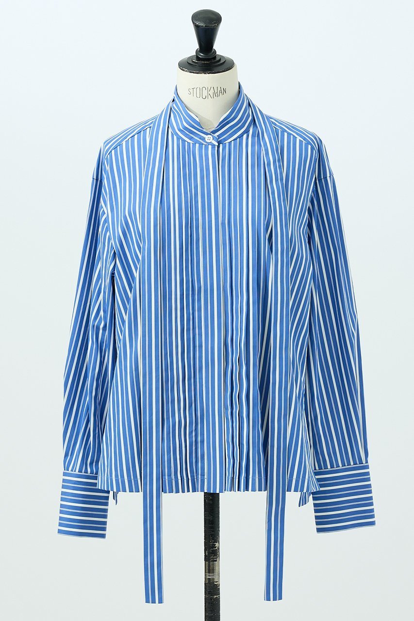 【デザイン ワークス/DESIGN WORKS】のボウタイ付きフロントプリーツシャツ 人気、トレンドファッション・服の通販 founy(ファニー) 　ファッション　Fashion　レディースファッション　Fashion for Women　トップス・カットソー　Cut & Sew Tops　シャツ・ブラウス・オフィスカジュアル　Elegant Blouses & Button-Ups　おすすめ　Recommended / Our Picks　クラシカル　Classical, Vintage-Inspired　シンプル　Simple, Minimal　ジャケット　Jacket, Outerwear　スリーブ　Sleeve, Long Sleeve / Short Sleeve　フロント　Front, Front Design　マニッシュ　Mannish, Boyish　メンズ　Men's, Menswear　リボン　Ribbon, Bow　ロング　Long, Long-Length　エレガント 上品　Elegant　新作・新入荷　New Arrivals / New In　other-2|ID: prp329100004669624 ipo3291000000033762539