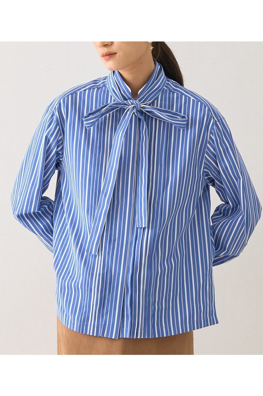 【デザイン ワークス/DESIGN WORKS】のボウタイ付きフロントプリーツシャツ 人気、トレンドファッション・服の通販 founy(ファニー) 　ファッション　Fashion　レディースファッション　Fashion for Women　トップス・カットソー　Cut & Sew Tops　シャツ・ブラウス・オフィスカジュアル　Elegant Blouses & Button-Ups　おすすめ　Recommended / Our Picks　クラシカル　Classical, Vintage-Inspired　シンプル　Simple, Minimal　ジャケット　Jacket, Outerwear　スリーブ　Sleeve, Long Sleeve / Short Sleeve　フロント　Front, Front Design　マニッシュ　Mannish, Boyish　メンズ　Men's, Menswear　リボン　Ribbon, Bow　ロング　Long, Long-Length　エレガント 上品　Elegant　新作・新入荷　New Arrivals / New In　other-8|ID: prp329100004669624 ipo3291000000033762547