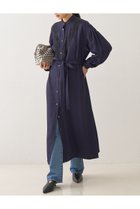 【デザイン ワークス/DESIGN WORKS】のレースコンビシャツワンピース ネイビー|ID: prp329100004669629 ipo3291000000033762568