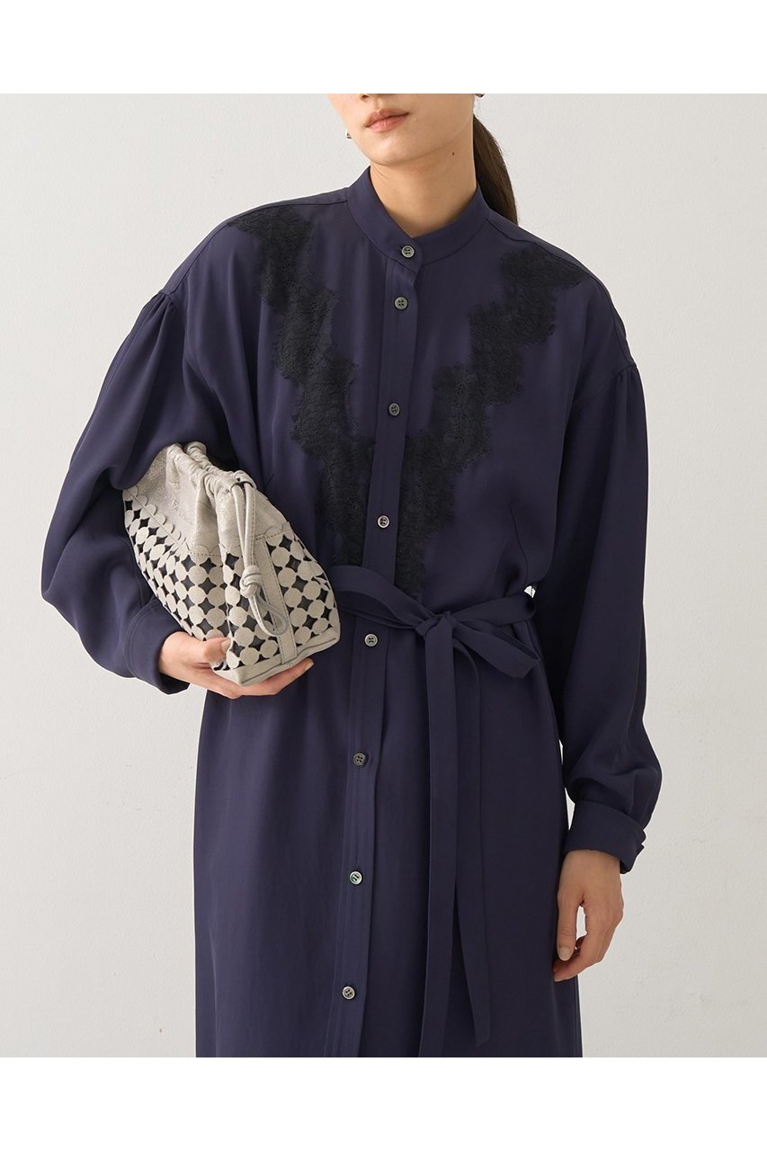 【デザイン ワークス/DESIGN WORKS】のレースコンビシャツワンピース 人気、トレンドファッション・服の通販 founy(ファニー) 　ファッション　Fashion　レディースファッション　Fashion for Women　ワンピース　Dresses　シャツワンピース / 1枚で着映えコーデ　Shirt Dresses　チュニック　Tunic Tops & Dresses　スタンド　Stand Collar, Upright Stand　チュニック　Tunic, Long Top　フェミニン　Feminine, Girly　レース　Lace, Lace Fabric　ロング　Long, Long-Length　エレガント 上品　Elegant　新作・新入荷　New Arrivals / New In　羽織　Haori, Light Jacket　other-6|ID: prp329100004669629 ipo3291000000033762574