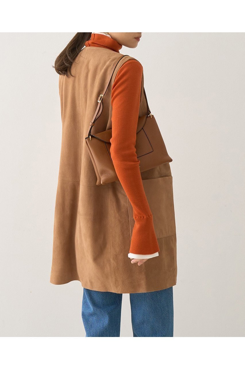 【デザイン ワークス/DESIGN WORKS】のゴートスエードロングジレベスト 人気、トレンドファッション・服の通販 founy(ファニー) 　ファッション　Fashion　レディースファッション　Fashion for Women　トップス・カットソー　Cut & Sew Tops　ニット　Knit Tops & Sweaters　ベスト&ジレ / 重ね着スタイル　Vests & Gilets　カジュアルプルオーバー・ニットトップス　Pullovers & Knit Tops / Casual Pullovers　おすすめ　Recommended / Our Picks　カッティング　Cutting Detail　スリム　Slim, Slim Fit　ボトム　Bottoms, Lower Wear　ロング　Long, Long-Length　ワイド　Wide, Wide Fit　新作・新入荷　New Arrivals / New In　A/W・秋冬　Autumn/Winter　other-2|ID: prp329100004669631 ipo3291000000033762583