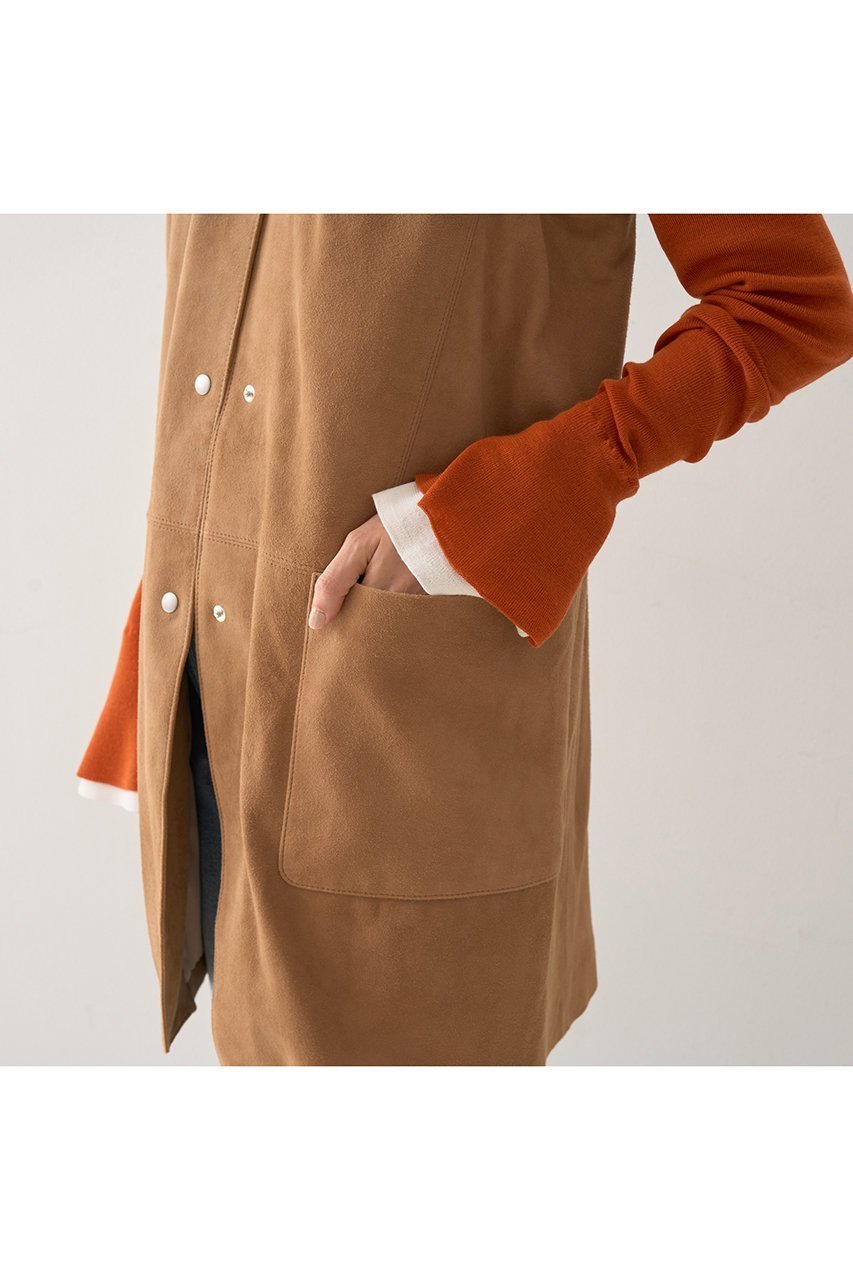 【デザイン ワークス/DESIGN WORKS】のゴートスエードロングジレベスト 人気、トレンドファッション・服の通販 founy(ファニー) 　ファッション　Fashion　レディースファッション　Fashion for Women　トップス・カットソー　Cut & Sew Tops　ニット　Knit Tops & Sweaters　ベスト&ジレ / 重ね着スタイル　Vests & Gilets　カジュアルプルオーバー・ニットトップス　Pullovers & Knit Tops / Casual Pullovers　おすすめ　Recommended / Our Picks　カッティング　Cutting Detail　スリム　Slim, Slim Fit　ボトム　Bottoms, Lower Wear　ロング　Long, Long-Length　ワイド　Wide, Wide Fit　新作・新入荷　New Arrivals / New In　A/W・秋冬　Autumn/Winter　other-7|ID: prp329100004669631 ipo3291000000033762589