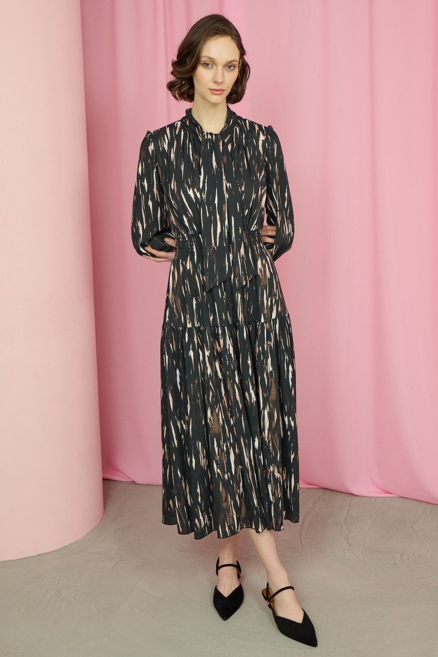 【コルコバード/CORCOVADO】のプリントボウタイリボンドレス 人気、トレンドファッション・服の通販 founy(ファニー) 　ファッション　Fashion　レディースファッション　Fashion for Women　ワンピース　Dresses　フォーマル・パーティードレス・結婚式用ドレス　Elegant & Casual Dresses　チュニック　Tunic Tops & Dresses　2025年　2025　2025-2026秋冬・A/W　Autumn/Winter 2025–26 AW25–26　ギャザー　Gathered, Ruffled　シューズ　Shoes, Footwear　ジャケット　Jacket, Outerwear　ストレッチ　Stretch, Stretchy Fabric　スニーカー　Sneakers, Trainers　チュニック　Tunic, Long Top　ドレス　Dress, One-Piece　バランス　Balance, Style Balance　バレエ　Ballet, Ballet Style　フェミニン　Feminine, Girly　リボン　Ribbon, Bow　リラックス　Relax, Relaxed Fit　A/W・秋冬　Autumn/Winter　other-6|ID: prp329100004669637 ipo3291000000033762636