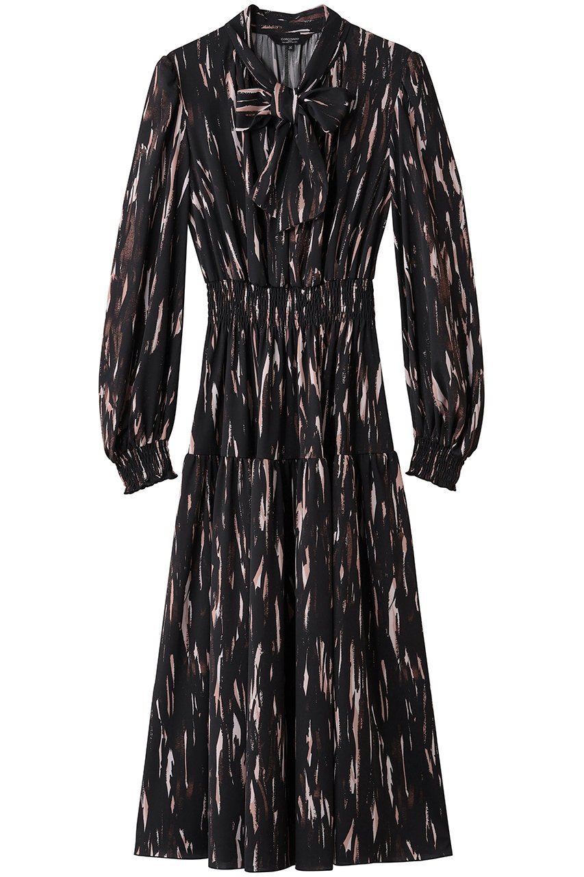 【コルコバード/CORCOVADO】のプリントボウタイリボンドレス インテリア・キッズ・メンズ・レディースファッション・服の通販 founy(ファニー) 　ファッション　Fashion　レディースファッション　Fashion for Women　ワンピース　Dresses　フォーマル・パーティードレス・結婚式用ドレス　Elegant & Casual Dresses　チュニック　Tunic Tops & Dresses　ギャザー　Gathered, Ruffled　シューズ　Shoes, Footwear　ジャケット　Jacket, Outerwear　ストレッチ　Stretch, Stretchy Fabric　スニーカー　Sneakers, Trainers　チュニック　Tunic, Long Top　ドレス　Dress, One-Piece　バランス　Balance, Style Balance　バレエ　Ballet, Ballet Style　フェミニン　Feminine, Girly　リボン　Ribbon, Bow　リラックス　Relax, Relaxed Fit　オランジェット|ID: prp329100004669637 ipo3291000000036108886