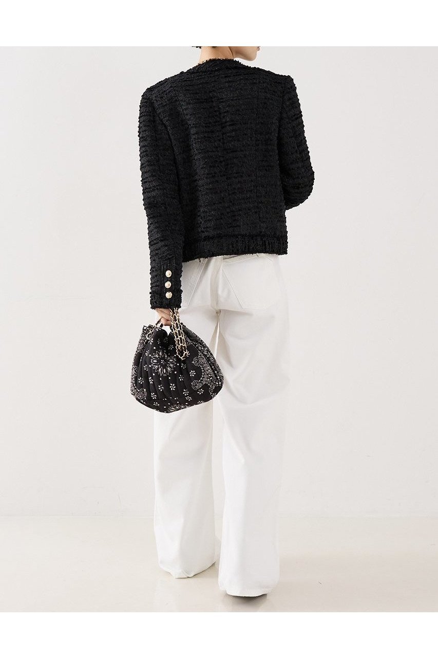 【ザ ストア バイ シー/THE STORE by C】の【COCUCA】クルーネックツイードジャケット 人気、トレンドファッション・服の通販 founy(ファニー) 　ファッション　Fashion　レディースファッション　Fashion for Women　アウター　Coat / Outerwear Collection　レディースジャケット・軽アウター　Jackets　2025年　2025　2025-2026秋冬・A/W　Autumn/Winter 2025–26 AW25–26　なめらか　Smooth, Silky Texture　イタリア　Italy　コンパクト　Compact, Small Size　ジャケット　Jacket, Outerwear　ツイード　Twill, Twill Weave　デニム　Denim, Jeans Material　バランス　Balance, Style Balance　フリンジ　Fringe, Tassel　ロング　Long, Long-Length　A/W・秋冬　Autumn/Winter　other-4|ID: prp329100004669639 ipo3291000000033762644