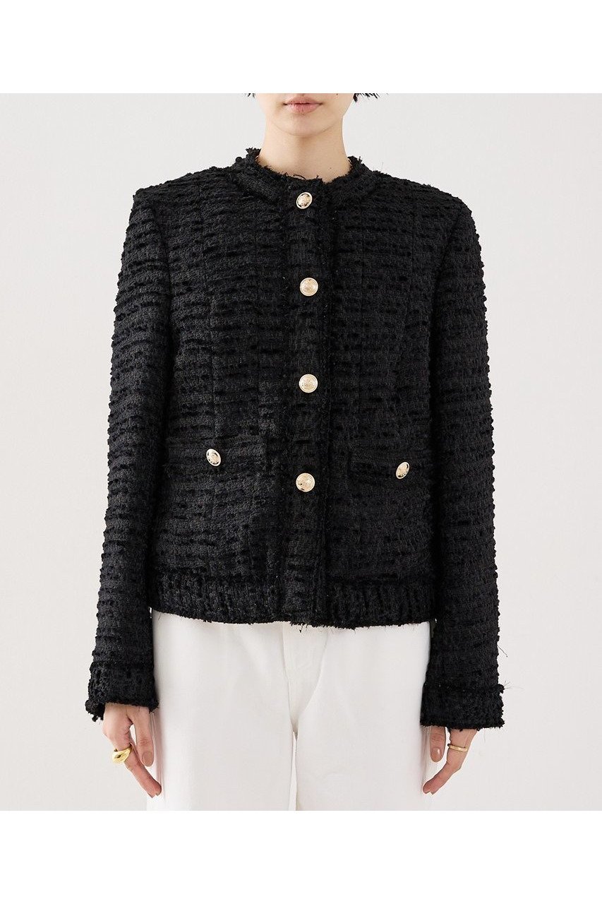 【ザ ストア バイ シー/THE STORE by C】の【COCUCA】クルーネックツイードジャケット 人気、トレンドファッション・服の通販 founy(ファニー) 　ファッション　Fashion　レディースファッション　Fashion for Women　アウター　Coat / Outerwear Collection　レディースジャケット・軽アウター　Jackets　2025年　2025　2025-2026秋冬・A/W　Autumn/Winter 2025–26 AW25–26　なめらか　Smooth, Silky Texture　イタリア　Italy　コンパクト　Compact, Small Size　ジャケット　Jacket, Outerwear　ツイード　Twill, Twill Weave　デニム　Denim, Jeans Material　バランス　Balance, Style Balance　フリンジ　Fringe, Tassel　ロング　Long, Long-Length　A/W・秋冬　Autumn/Winter　other-5|ID: prp329100004669639 ipo3291000000033762645