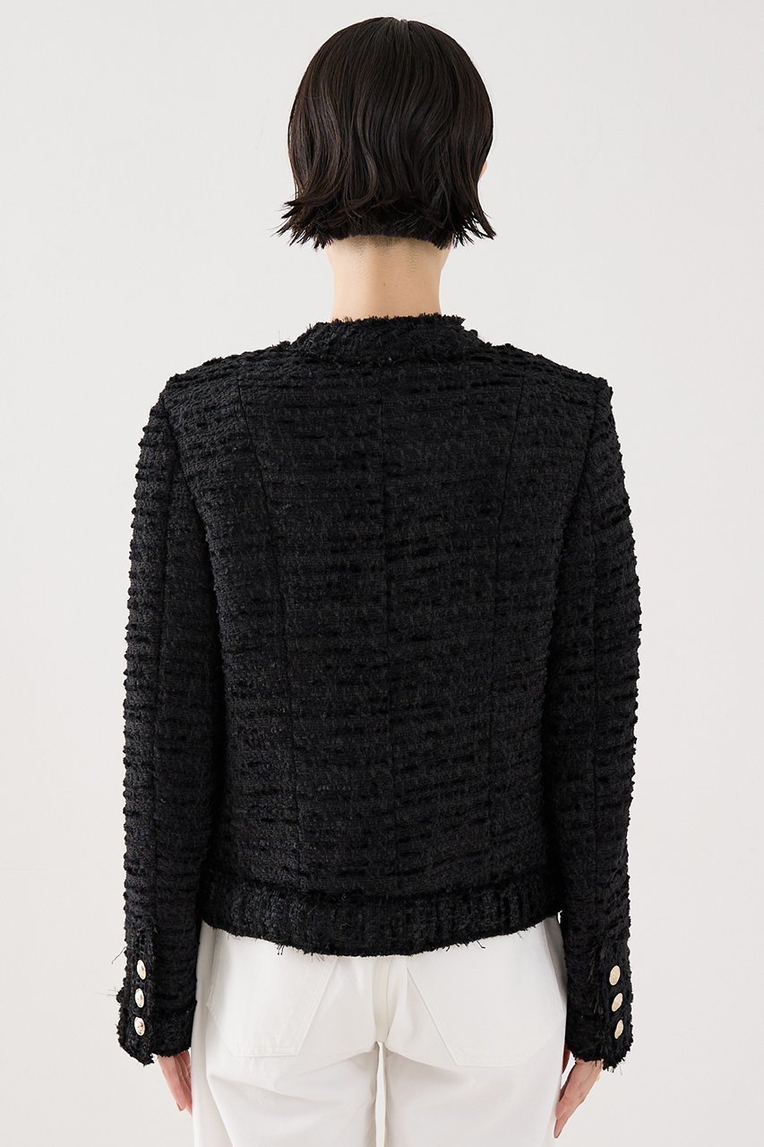 【ザ ストア バイ シー/THE STORE by C】の【COCUCA】クルーネックツイードジャケット 人気、トレンドファッション・服の通販 founy(ファニー) 　ファッション　Fashion　レディースファッション　Fashion for Women　アウター　Coat / Outerwear Collection　レディースジャケット・軽アウター　Jackets　なめらか　Smooth, Silky Texture　イタリア　Italy　コンパクト　Compact, Small Size　ジャケット　Jacket, Outerwear　ツイード　Twill, Twill Weave　デニム　Denim, Jeans Material　バランス　Balance, Style Balance　フリンジ　Fringe, Tassel　ロング　Long, Long-Length　other-7|ID: prp329100004669639 ipo3291000000036108900