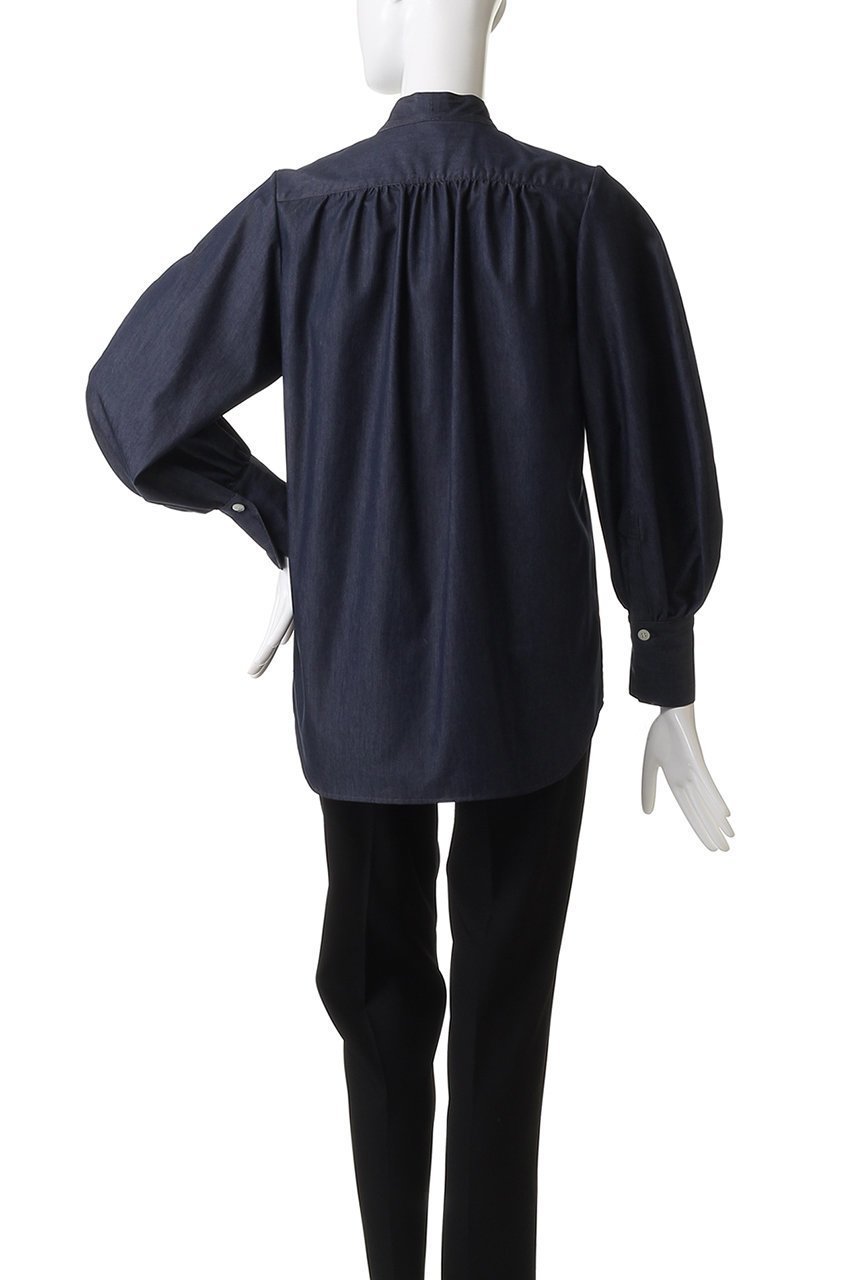 【エムフィル/M Fil】のデニム ボウタイブラウス 人気、トレンドファッション・服の通販 founy(ファニー) 　ファッション　Fashion　レディースファッション　Fashion for Women　トップス・カットソー　Cut & Sew Tops　シャツ・ブラウス・オフィスカジュアル　Elegant Blouses & Button-Ups　クール　Cool, Chic　スリーブ　Sleeve, Long Sleeve / Short Sleeve　デニム　Denim, Jeans Material　トレンド　Trend, Trending Now　フェミニン　Feminine, Girly　リボン　Ribbon, Bow　ロング　Long, Long-Length　新作・新入荷　New Arrivals / New In　other-4|ID: prp329100004669643 ipo3291000000033762673