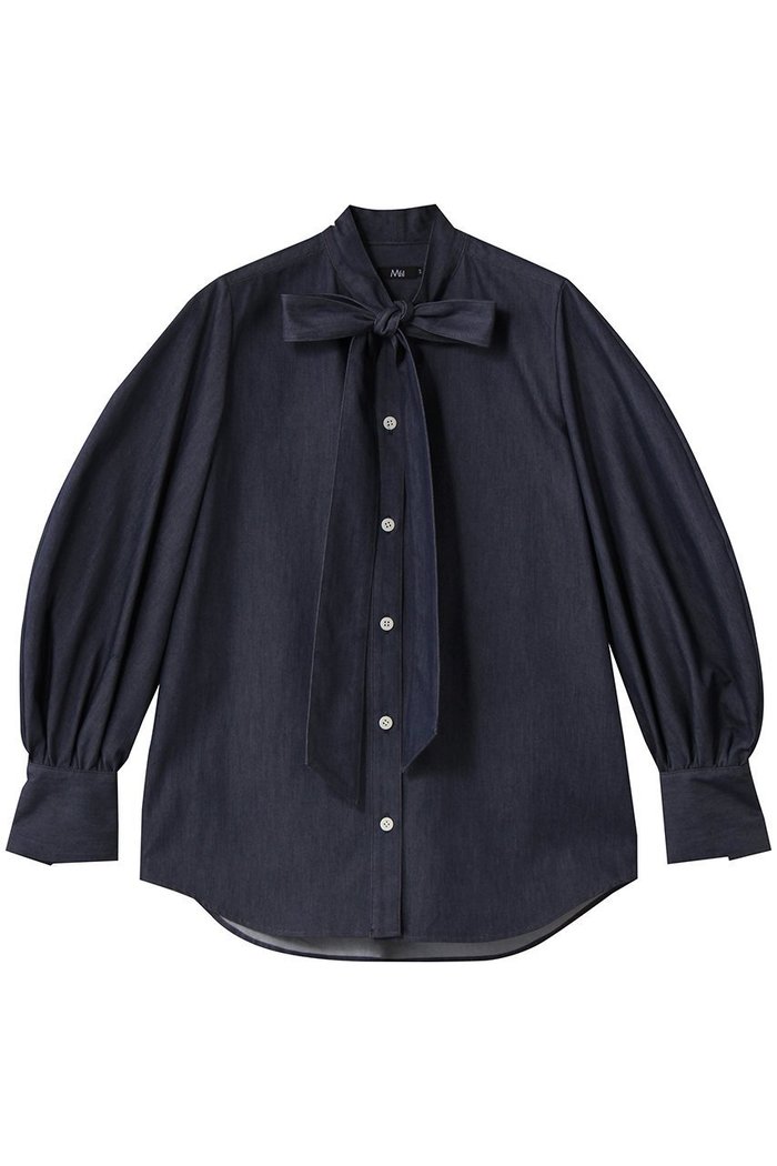 【エムフィル/M Fil】のデニム ボウタイブラウス インテリア・キッズ・メンズ・レディースファッション・服の通販 founy(ファニー) https://founy.com/ ファッション Fashion レディースファッション Fashion for Women トップス・カットソー Cut & Sew Tops シャツ・ブラウス・オフィスカジュアル Elegant Blouses & Button-Ups クール Cool, Chic スリーブ Sleeve, Long Sleeve / Short Sleeve デニム Denim, Jeans Material トレンド Trend, Trending Now フェミニン Feminine, Girly リボン Ribbon, Bow ロング Long, Long-Length |ID: prp329100004669643 ipo3291000000035863787