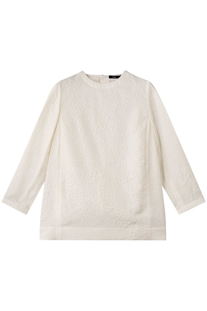 【エムフィル/M Fil】のフラワージャカード フォルムブラウス インテリア・キッズ・メンズ・レディースファッション・服の通販 founy(ファニー) https://founy.com/ ファッション Fashion レディースファッション Fashion for Women トップス・カットソー Cut & Sew Tops シャツ・ブラウス・オフィスカジュアル Elegant Blouses & Button-Ups ジャカード／ジャガード Jacquard, Woven Pattern スリーブ Sleeve, Long Sleeve / Short Sleeve フォルム Silhouette, Form フラワー Flower, Floral ロング Long, Long-Length |ID: prp329100004669644 ipo3291000000036048204