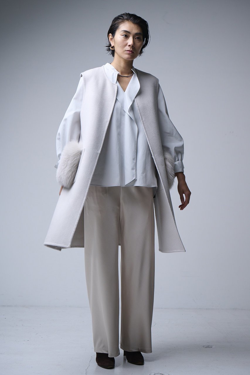 【エムフィル/M Fil】のウールサテン リラクシーイージートラウザーズ 人気、トレンドファッション・服の通販 founy(ファニー) 　ファッション　Fashion　レディースファッション　Fashion for Women　パンツ　Pants & Trousers　サテン　Satin, Glossy Fabric　デスク　Desk, Work Desk　ドレス　Dress, One-Piece　ワーク　Workwear, Utility Style　エレガント 上品　Elegant　ビジネス 仕事 通勤　Business / Work / Commuting　other-8|ID: prp329100004669652 ipo3291000000034057501