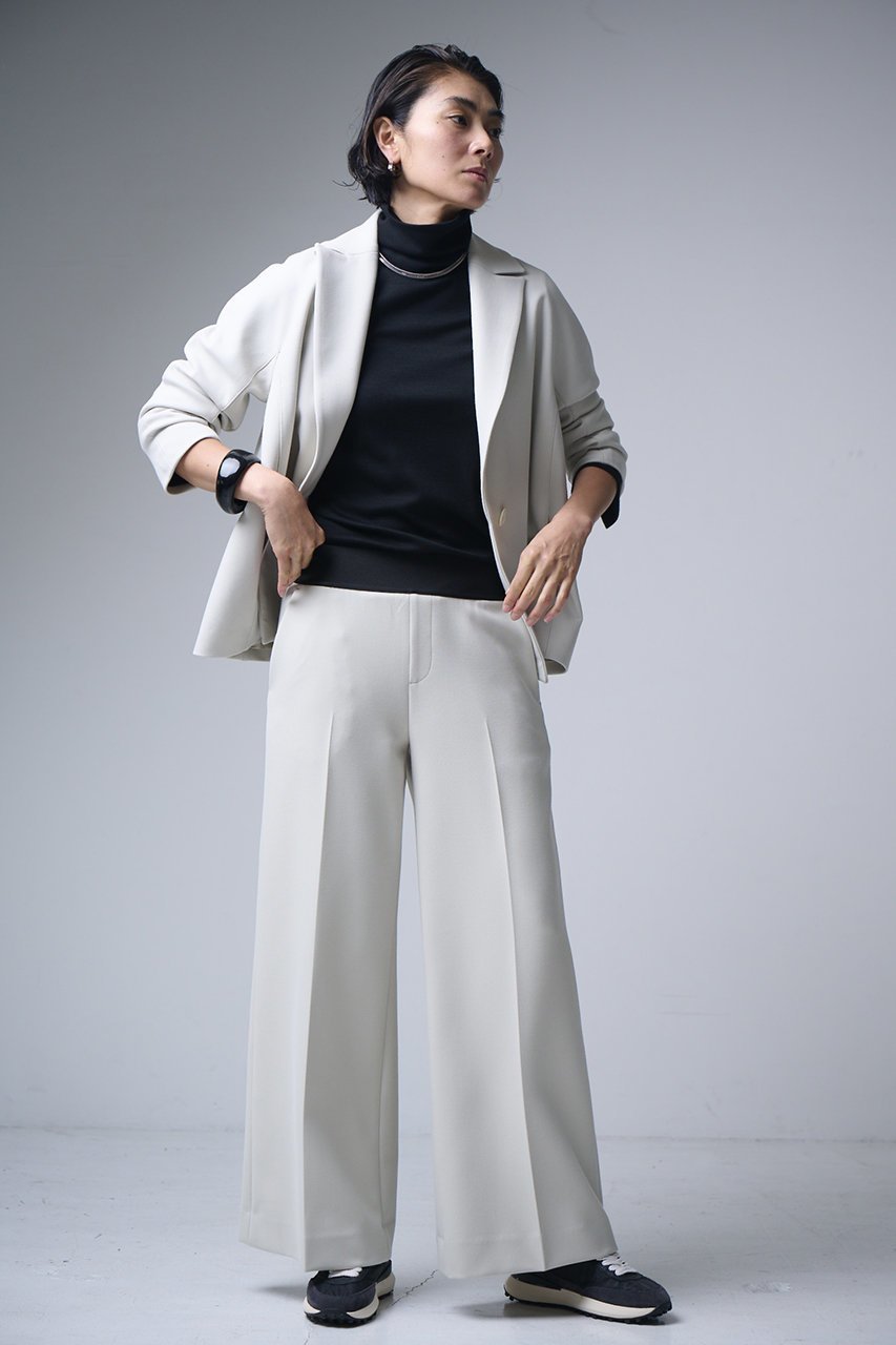 【エムフィル/M Fil】のポリエステル ウール ダブルクロス バギーイージートラウザーズ センタープレス入り 人気、トレンドファッション・服の通販 founy(ファニー) 　ファッション　Fashion　レディースファッション　Fashion for Women　パンツ　Pants & Trousers　センター　Center, Center Line　ダブル　Double, Double-Breasted　リュクス　Luxury, Elegant, High-End, Chic　リラックス　Relax, Relaxed Fit　エレガント 上品　Elegant　other-7|ID: prp329100004669655 ipo3291000000034057504