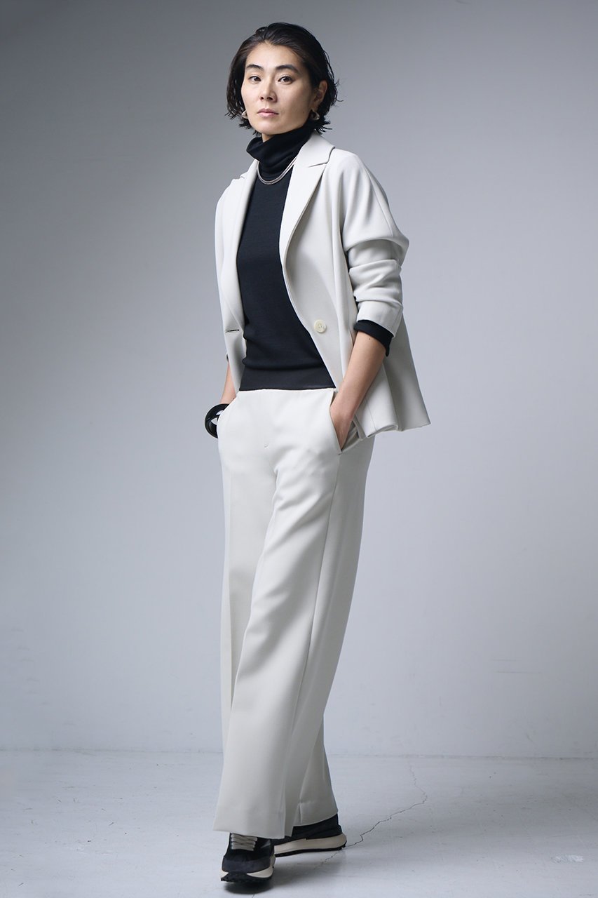 【エムフィル/M Fil】のポリエステル ウール ダブルクロス バギーイージートラウザーズ センタープレス入り 人気、トレンドファッション・服の通販 founy(ファニー) 　ファッション　Fashion　レディースファッション　Fashion for Women　パンツ　Pants & Trousers　センター　Center, Center Line　ダブル　Double, Double-Breasted　リュクス　Luxury, Elegant, High-End, Chic　リラックス　Relax, Relaxed Fit　エレガント 上品　Elegant　other-8|ID: prp329100004669655 ipo3291000000034057505