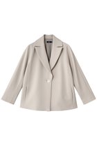 【エムフィル/M Fil】のポリエステル ウール ダブルクロス Aラインテーラードジャケット ライトグレー|ID: prp329100004669657 ipo3291000000035863832