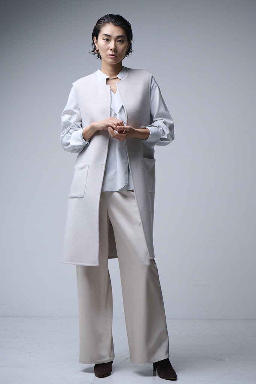 【エムフィル/M Fil】のWビーバー リバーロングジレ 人気、トレンドファッション・服の通販 founy(ファニー) 　ファッション　Fashion　レディースファッション　Fashion for Women　アウター　Coat / Outerwear Collection　レディースジャケット・軽アウター　Jackets　カットソー　Cut and Sewn Top　ジャケット　Jacket, Outerwear　ダブル　Double, Double-Breasted　ベスト　Vest, Waistcoat　エレガント 上品　Elegant　other-8|ID: prp329100004669659 ipo3291000000036048234