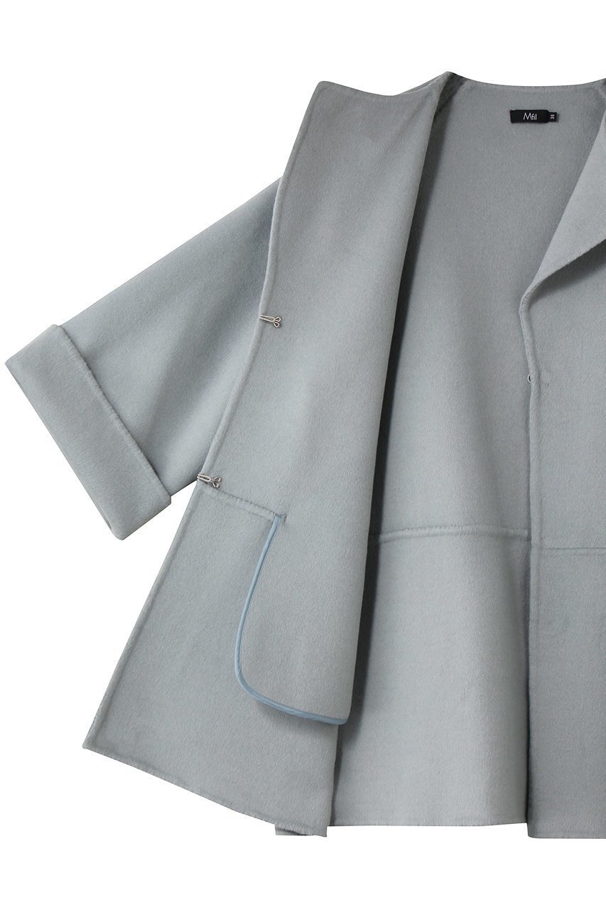 【エムフィル/M Fil】のWビーバー リバーコート 人気、トレンドファッション・服の通販 founy(ファニー) 　ファッション　Fashion　レディースファッション　Fashion for Women　アウター　Coat / Outerwear Collection　コート・ロングコート・ピーコート　Long Coats, Peacoats & More　なめらか　Smooth, Silky Texture　インナー　Innerwear　ショート　Short, Short Length　シンプル　Simple, Minimal　ダブル　Double, Double-Breasted　定番　Standard, Basic Item　other-6|ID: prp329100004669660 ipo3291000000036108952