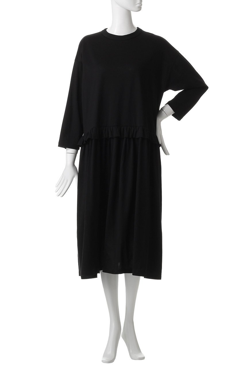 【ビリティス ディセッタン/Bilitis dix-sept ans】のリブネックジャージードレス 人気、トレンドファッション・服の通販 founy(ファニー) 　ファッション　Fashion　レディースファッション　Fashion for Women　ワンピース　Dresses　フォーマル・パーティードレス・結婚式用ドレス　Elegant & Casual Dresses　チュニック　Tunic Tops & Dresses　なめらか　Smooth, Silky Texture　シンプル　Simple, Minimal　チュニック　Tunic, Long Top　ドレス　Dress, One-Piece　パーティ　Party, Party Style　フリル　Frill, Ruffle　フレア　Flare, Flared　エレガント 上品　Elegant　新作・新入荷　New Arrivals / New In　other-2|ID: prp329100004669674 ipo3291000000033762875
