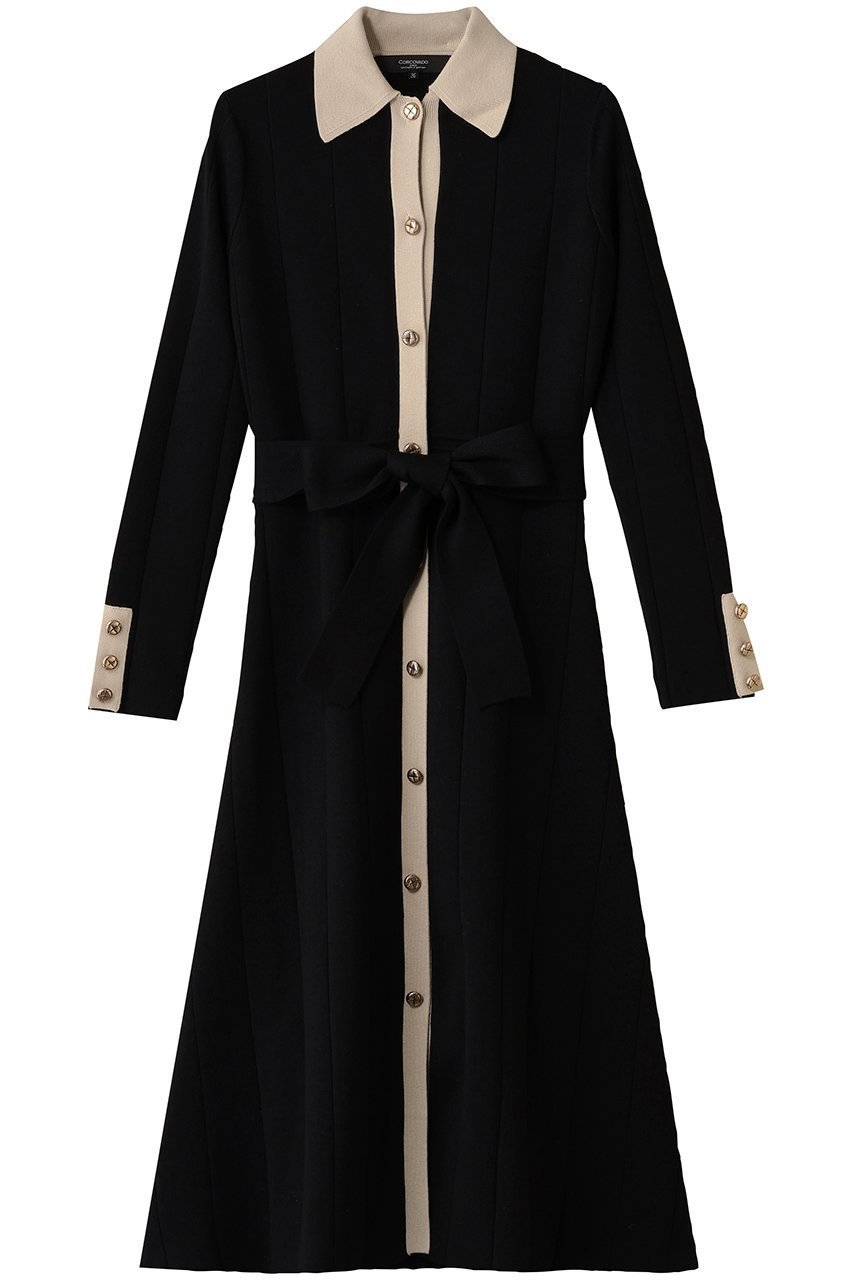 【コルコバード/CORCOVADO】のSNOWY総針編みバイカラードレス 人気、トレンドファッション・服の通販 founy(ファニー) 　ファッション　Fashion　レディースファッション　Fashion for Women　ワンピース　Dresses　フォーマル・パーティードレス・結婚式用ドレス　Elegant & Casual Dresses　チュニック　Tunic Tops & Dresses　2025年　2025　2025-2026秋冬・A/W　Autumn/Winter 2025–26 AW25–26　カーディガン　Cardigan, Knitwear　チュニック　Tunic, Long Top　ロング　Long, Long-Length　人気　Popular, Best Seller　A/W・秋冬　Autumn/Winter　 other-1|ID: prp329100004669680 ipo3291000000033762924