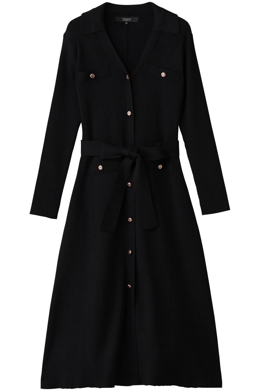 【コルコバード/CORCOVADO】のSNOWYワイドリブ編みドレス インテリア・キッズ・メンズ・レディースファッション・服の通販 founy(ファニー) 　ファッション　Fashion　レディースファッション　Fashion for Women　ワンピース　Dresses　フォーマル・パーティードレス・結婚式用ドレス　Elegant & Casual Dresses　チュニック　Tunic Tops & Dresses　2025年　2025　2025-2026秋冬・A/W　Autumn/Winter 2025–26 AW25–26　カーディガン　Cardigan, Knitwear　チュニック　Tunic, Long Top　ドレス　Dress, One-Piece　リラックス　Relax, Relaxed Fit　ロング　Long, Long-Length　ワイドリブ　Wide Rib, Wide Ribbed Knit　A/W・秋冬　Autumn/Winter　ブラック|ID: prp329100004669681 ipo3291000000033762936