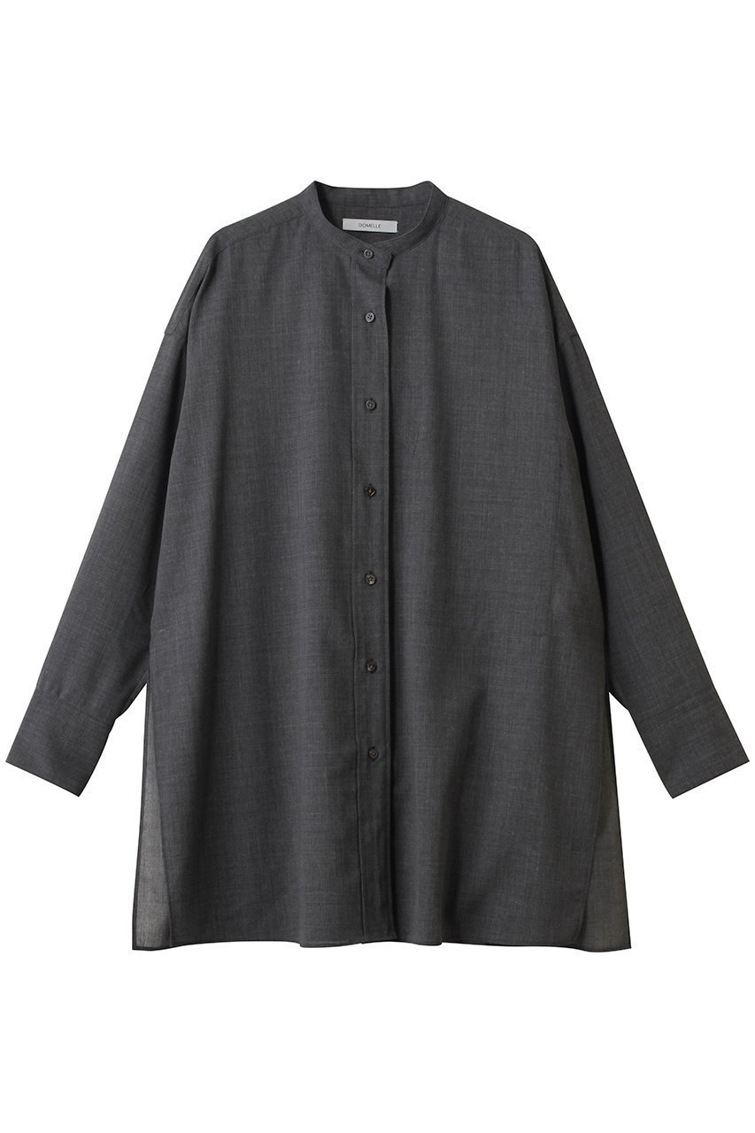 【ドメル/DOMELLE】のウール ボイル シャツ 人気、トレンドファッション・服の通販 founy(ファニー) 　ファッション　Fashion　レディースファッション　Fashion for Women　トップス・カットソー　Cut & Sew Tops　シャツ・ブラウス・オフィスカジュアル　Elegant Blouses & Button-Ups　おすすめ　Recommended / Our Picks　スリーブ　Sleeve, Long Sleeve / Short Sleeve　セットアップ　Set-Up, Coordinated Outfit　パッチ　Patch, Appliqué　ビッグ　Big, Oversized　ポケット　Pocket, Pocket Detail　ロング　Long, Long-Length　ワイド　Wide, Wide Fit　新作・新入荷　New Arrivals / New In　秋　Autumn　 other-1|ID: prp329100004669687 ipo3291000000033762985