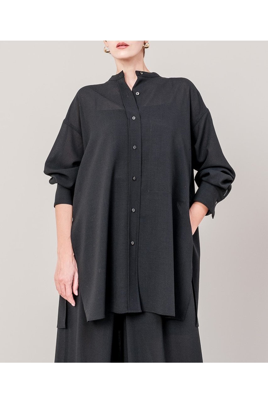 【ドメル/DOMELLE】のウール ボイル シャツ 人気、トレンドファッション・服の通販 founy(ファニー) 　ファッション　Fashion　レディースファッション　Fashion for Women　トップス・カットソー　Cut & Sew Tops　シャツ・ブラウス・オフィスカジュアル　Elegant Blouses & Button-Ups　おすすめ　Recommended / Our Picks　スリーブ　Sleeve, Long Sleeve / Short Sleeve　セットアップ　Set-Up, Coordinated Outfit　パッチ　Patch, Appliqué　ビッグ　Big, Oversized　ポケット　Pocket, Pocket Detail　ロング　Long, Long-Length　ワイド　Wide, Wide Fit　新作・新入荷　New Arrivals / New In　秋　Autumn　other-7|ID: prp329100004669687 ipo3291000000033762996