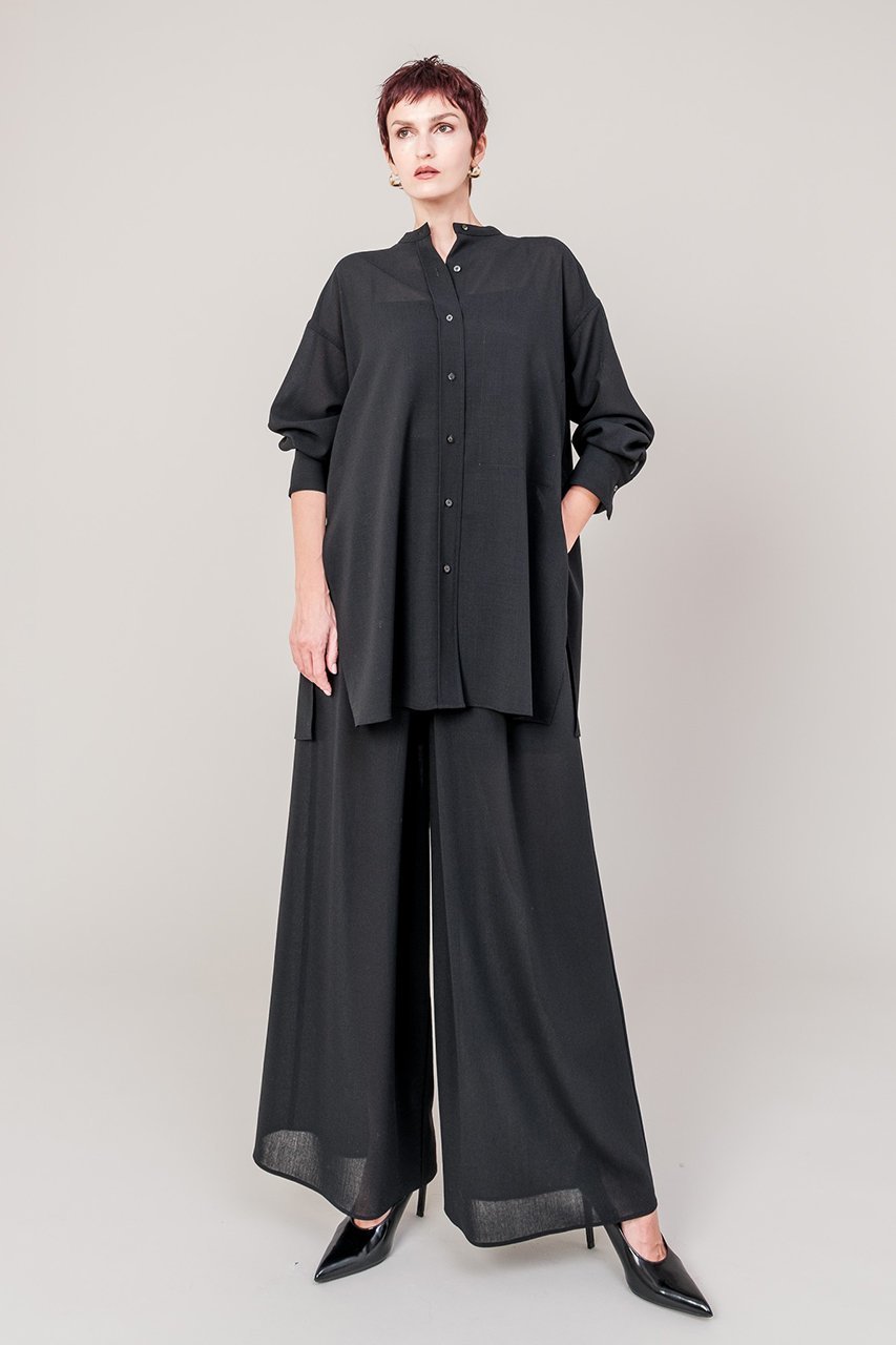 【ドメル/DOMELLE】のウール ボイル シャツ 人気、トレンドファッション・服の通販 founy(ファニー) 　ファッション　Fashion　レディースファッション　Fashion for Women　トップス・カットソー　Cut & Sew Tops　シャツ・ブラウス・オフィスカジュアル　Elegant Blouses & Button-Ups　おすすめ　Recommended / Our Picks　スリーブ　Sleeve, Long Sleeve / Short Sleeve　セットアップ　Set-Up, Coordinated Outfit　パッチ　Patch, Appliqué　ビッグ　Big, Oversized　ポケット　Pocket, Pocket Detail　ロング　Long, Long-Length　ワイド　Wide, Wide Fit　秋　Autumn　other-6|ID: prp329100004669687 ipo3291000000035493448