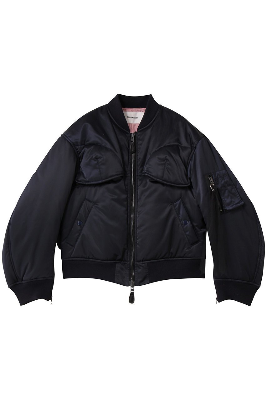 【チカ キサダ/CHIKA KISADA】のオーバーサイズ ナイロン MA-1 インテリア・キッズ・メンズ・レディースファッション・服の通販 founy(ファニー) 　ファッション　Fashion　レディースファッション　Fashion for Women　アウター　Coat / Outerwear Collection　レディースジャケット・軽アウター　Jackets　ブルゾンジャケット・スポーティアウター　Blouson Jackets　MA-1ジャケット　MA-1 Bomber Jackets / Flight Jackets　エレガント 上品　Elegant　ジャケット　Jacket, Outerwear　ブルゾン　Blouson, Bomber Jacket　リュクス　Luxury, Elegant, High-End, Chic　ネイビー|ID: prp329100004669689 ipo3291000000036048306