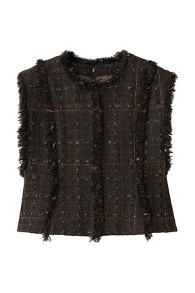 【ランバン オン ブルー/LANVIN en Bleu】のツイードプルオーバーベスト 人気、トレンドファッション・服の通販 founy(ファニー) ファッション Fashion レディースファッション Fashion for Women アウター Coat / Outerwear Collection ジャケット Jacket, Outerwear ツイード Twill, Twill Weave フリンジ Fringe, Tassel ベスト Vest, Waistcoat 新作・新入荷 New Arrivals / New In |ID:prp329100004669700