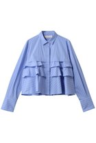 【マリリンムーン/MARILYN MOON】のレイヤードラッフルブラウス ブルー×ホワイト|ID: prp329100004669701 ipo3291000000035863939