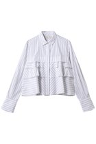 【マリリンムーン/MARILYN MOON】のレイヤードラッフルブラウス ホワイト×ブラック|ID: prp329100004669701 ipo3291000000035863940