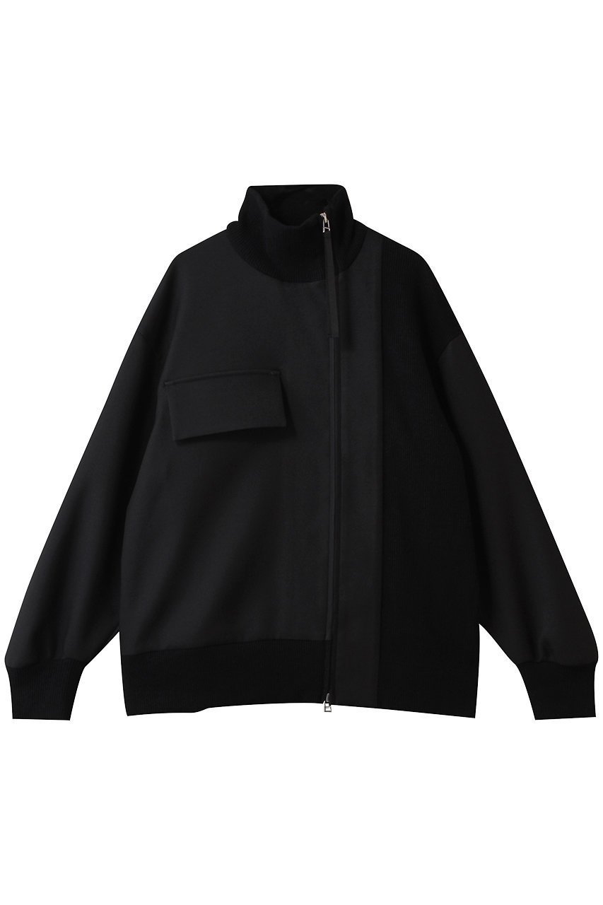 【ピアッカセッテ/ph7+】のリブスタンドカラージャケット インテリア・キッズ・メンズ・レディースファッション・服の通販 founy(ファニー) 　ファッション　Fashion　レディースファッション　Fashion for Women　アウター　Coat / Outerwear Collection　レディースジャケット・軽アウター　Jackets　おすすめ　Recommended / Our Picks　ジャケット　Jacket, Outerwear　スタンド　Stand Collar, Upright Stand　スラックス　Slacks, Dress Pants　デニム　Denim, Jeans Material　ドッキング　Docking, Mixed Material　フラップ　Flap, Flap Pocket　ポケット　Pocket, Pocket Detail　新作・新入荷　New Arrivals / New In　ブラック|ID: prp329100004669702 ipo3291000000033763111