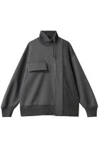 【ピアッカセッテ/ph7+】のリブスタンドカラージャケット グレー|ID: prp329100004669702 ipo3291000000035863947