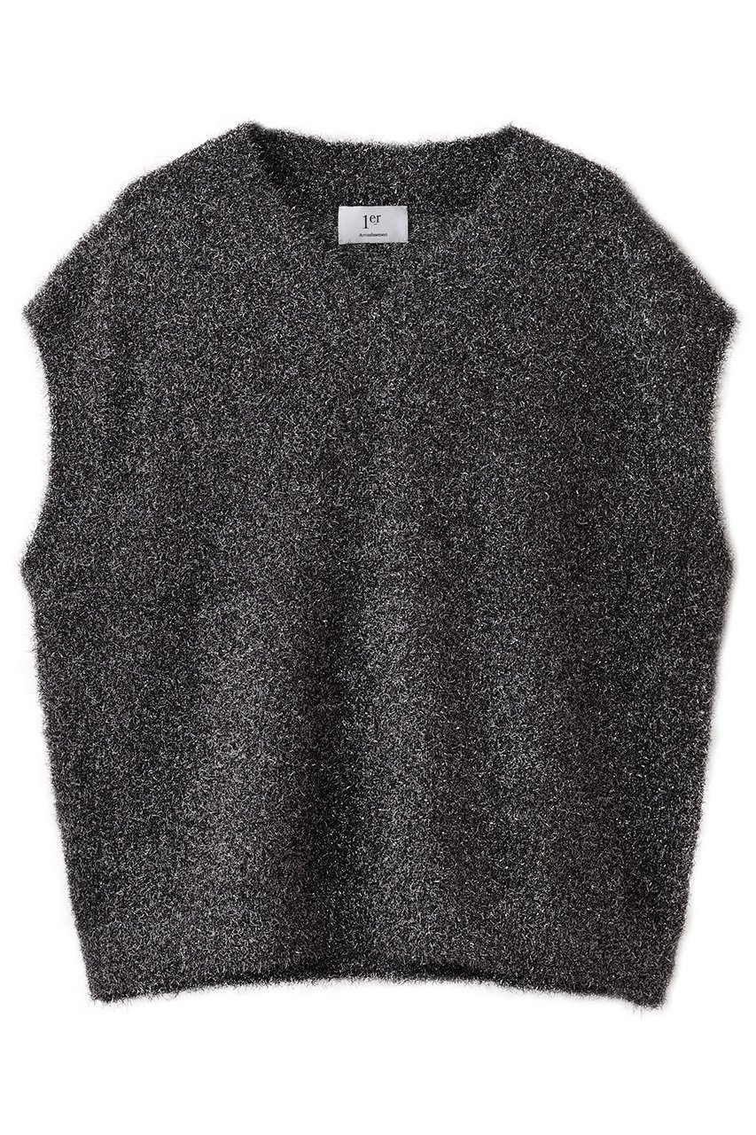 【プルミエ アロンディスモン/1er Arrondissement】のラメモールニットジレ 人気、トレンドファッション・服の通販 founy(ファニー) 　ファッション　Fashion　レディースファッション　Fashion for Women　アウター　Coat / Outerwear Collection　レディースジャケット・軽アウター　Jackets　ショルダー　Shoulder, Shoulder Strap　ジャケット　Jacket, Outerwear　ハイネック　High Neck, Mock Neck　ベスト　Vest, Waistcoat　エレガント 上品　Elegant　 other-1|ID: prp329100004669706 ipo3291000000035863954