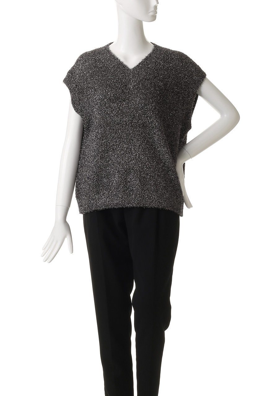 【プルミエ アロンディスモン/1er Arrondissement】のラメモールニットジレ 人気、トレンドファッション・服の通販 founy(ファニー) 　ファッション　Fashion　レディースファッション　Fashion for Women　アウター　Coat / Outerwear Collection　レディースジャケット・軽アウター　Jackets　ショルダー　Shoulder, Shoulder Strap　ジャケット　Jacket, Outerwear　ハイネック　High Neck, Mock Neck　ベスト　Vest, Waistcoat　エレガント 上品　Elegant　other-2|ID: prp329100004669706 ipo3291000000035863956