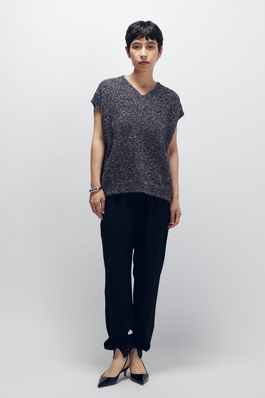 【プルミエ アロンディスモン/1er Arrondissement】のラメモールニットジレ 人気、トレンドファッション・服の通販 founy(ファニー) 　ファッション　Fashion　レディースファッション　Fashion for Women　アウター　Coat / Outerwear Collection　レディースジャケット・軽アウター　Jackets　ショルダー　Shoulder, Shoulder Strap　ジャケット　Jacket, Outerwear　ハイネック　High Neck, Mock Neck　ベスト　Vest, Waistcoat　エレガント 上品　Elegant　other-6|ID: prp329100004669706 ipo3291000000035863960