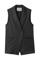 【ミディウミソリッド/MIDIUMISOLID】のwaist shape tailored gillet ジレ 人気、トレンドファッション・服の通販 founy(ファニー) ファッション Fashion レディースファッション Fashion for Women アウター Coat / Outerwear Collection レディースジャケット・軽アウター Jackets ウォッシャブル Machine Washable エレガント 上品 Elegant ジャケット Jacket, Outerwear ストレッチ Stretch, Stretchy Fabric ツイル Twist, Twisted Detail ドレープ Drape, Draping Fabric ベスト Vest, Waistcoat 新作・新入荷 New Arrivals / New In |ID:prp329100004669709