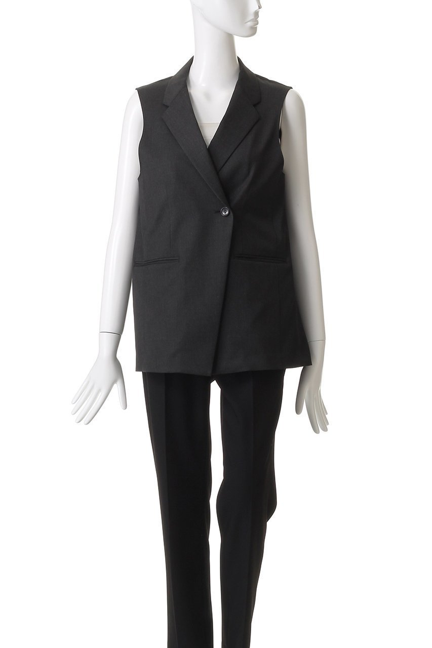 【ミディウミソリッド/MIDIUMISOLID】のウエストシェイプテーラードジレ 人気、トレンドファッション・服の通販 founy(ファニー) 　ファッション　Fashion　レディースファッション　Fashion for Women　アウター　Coat / Outerwear Collection　レディースジャケット・軽アウター　Jackets　ウォッシャブル　Machine Washable　エレガント 上品　Elegant　ジャケット　Jacket, Outerwear　ストレッチ　Stretch, Stretchy Fabric　ツイル　Twist, Twisted Detail　ドレープ　Drape, Draping Fabric　ベスト　Vest, Waistcoat　other-2|ID: prp329100004669709 ipo3291000000036109010